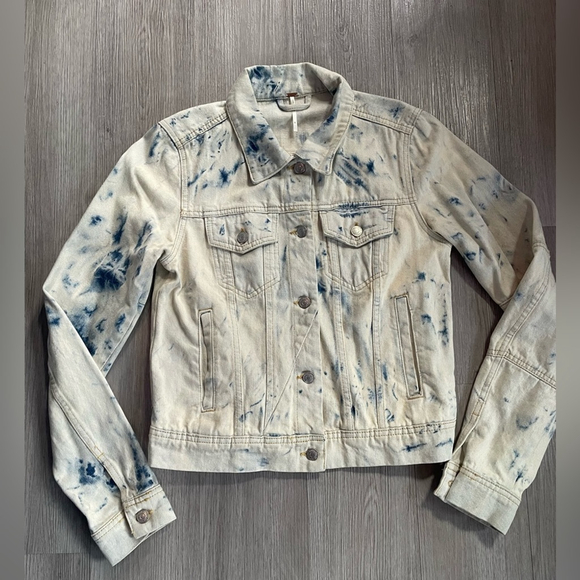 Free People Rumors Denim Jacket – Jones Tie Dye | Size Small - Picture 8 of 16